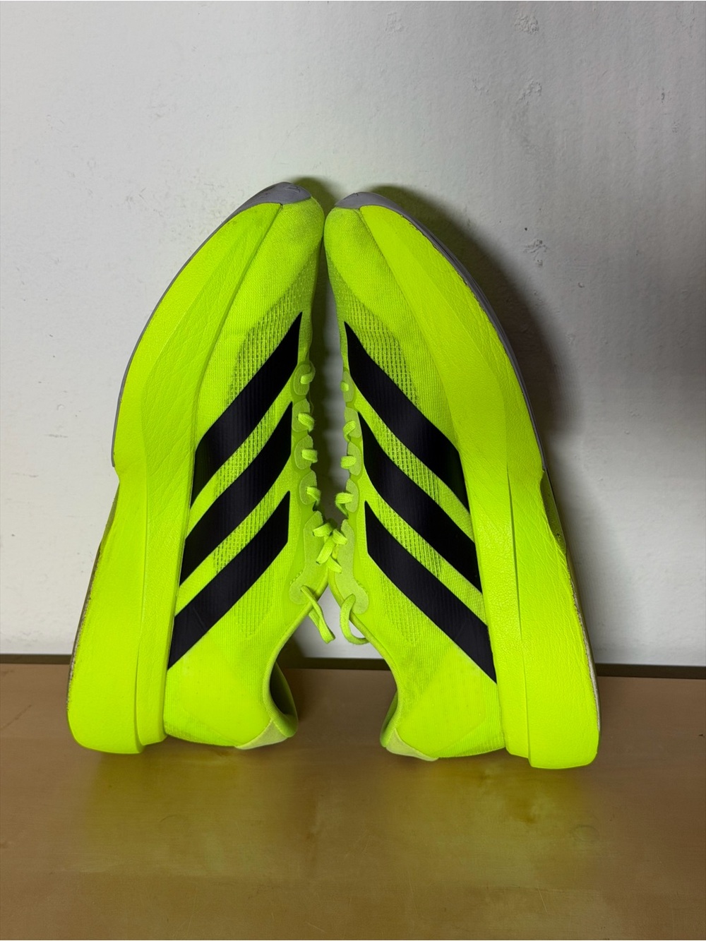 adidas Adizero Evo SL Lucid Lemon Neon Yellow Black Sneakers JR3416 Men's Sz 11 - Picture 5 of 8